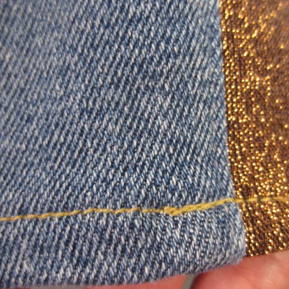 7 For All Mankind Luxe Vintage Jeans Womens 27 High Waist Lurex Stripe Ankle - Picture 15 of 16